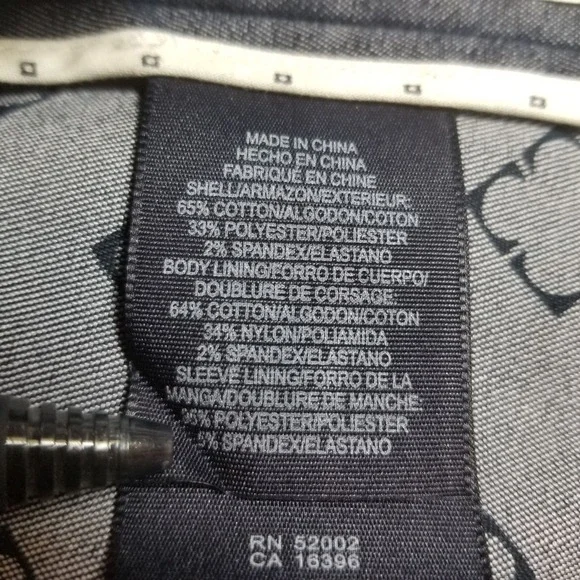 NWT Liz Claiborne Denim Jacket 3 Button Front Women Career 22W Stretch - Picture 5 of 13